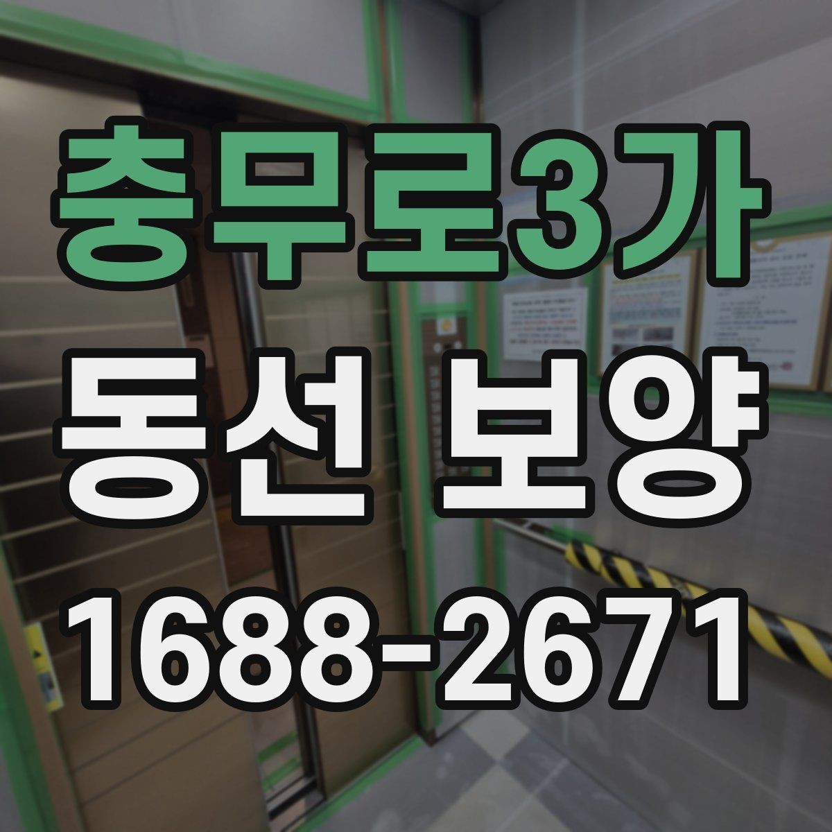 충무로3가 동선 보양 공정 계획을 세울 때 참고할 점