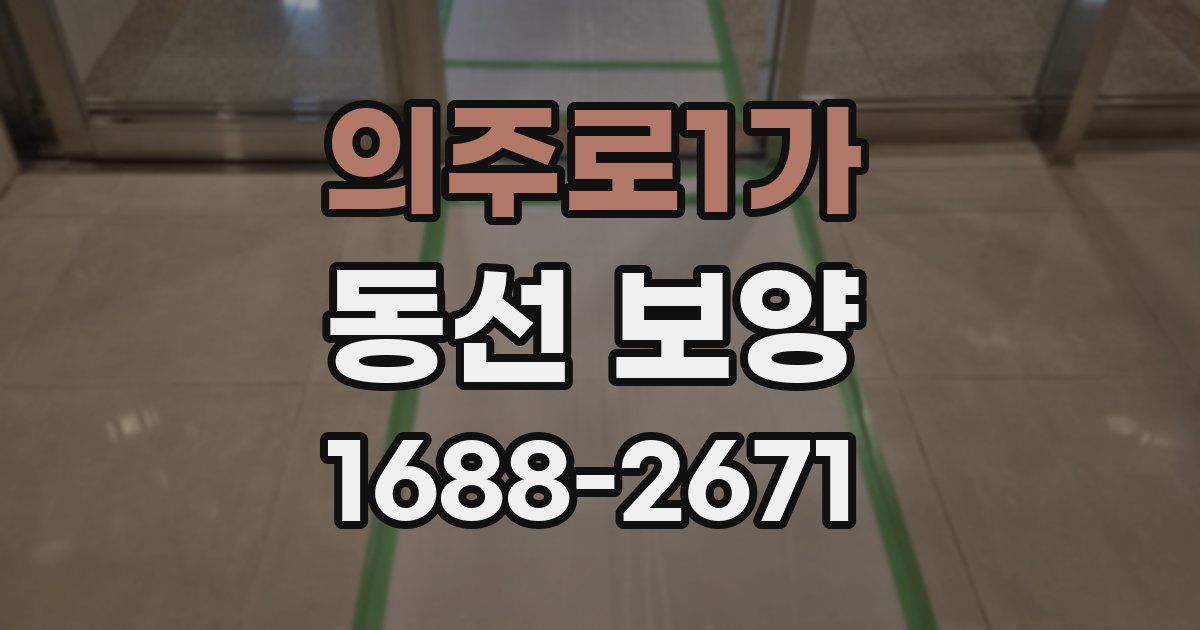 의주로1가 동선 보양