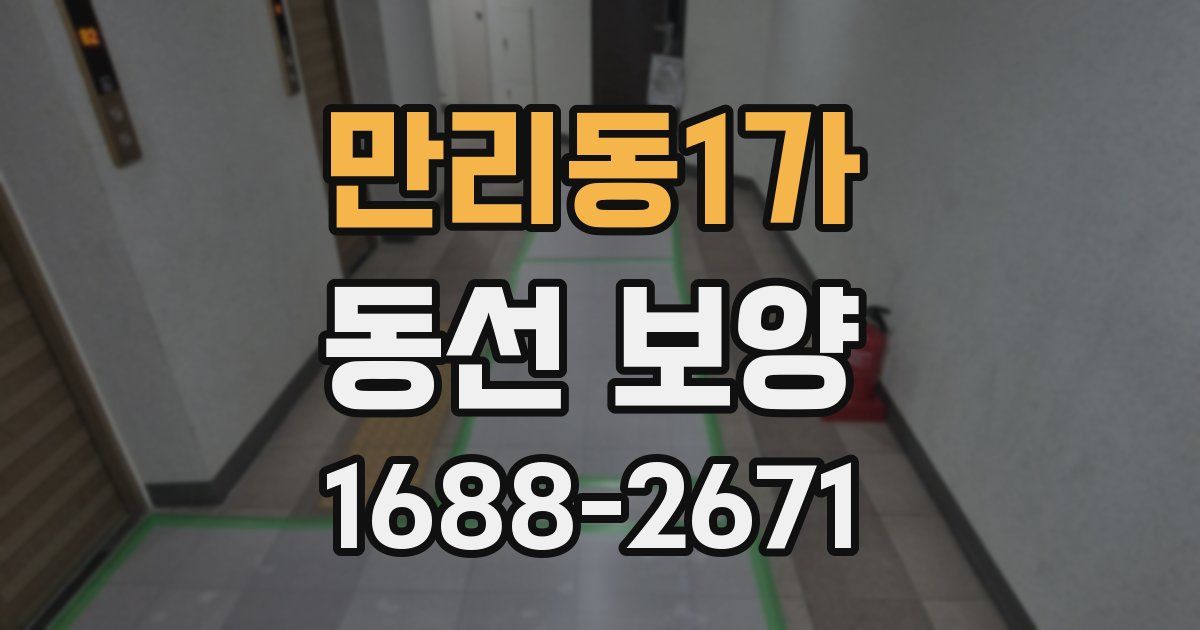 만리동1가 동선 보양