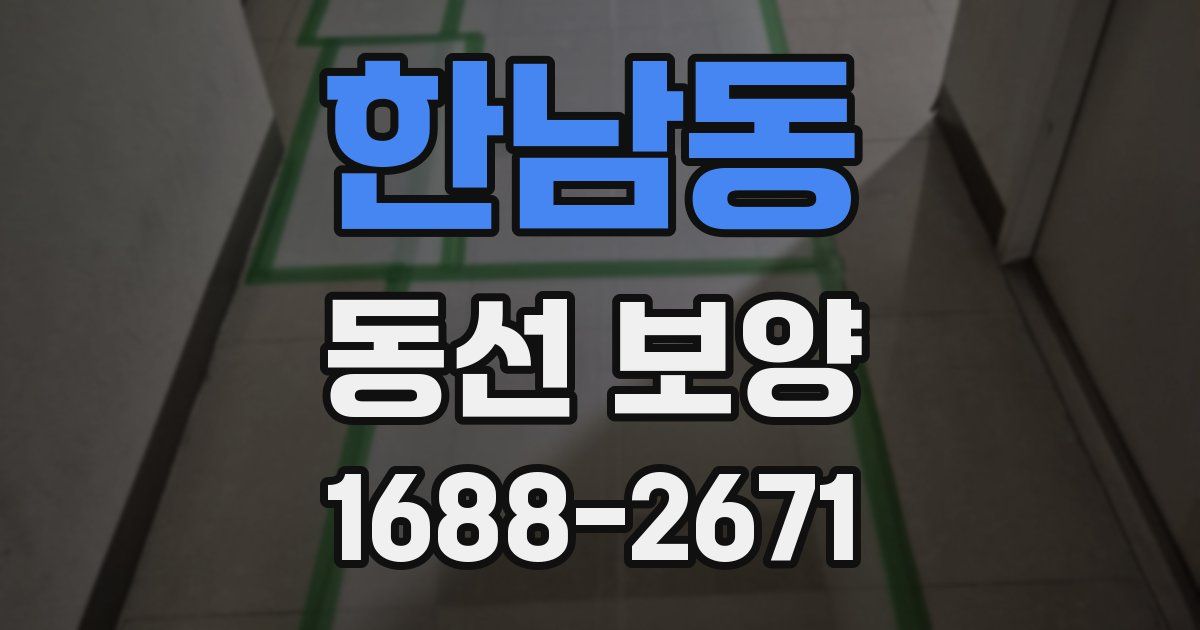 한남동 동선 보양
