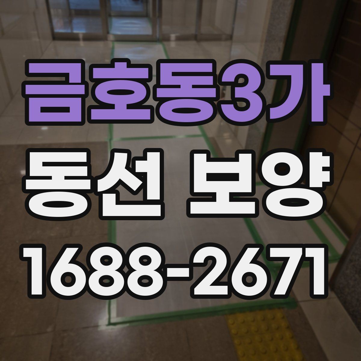 금호동3가 동선 보양 적용 범위를 정하는 실무 기준