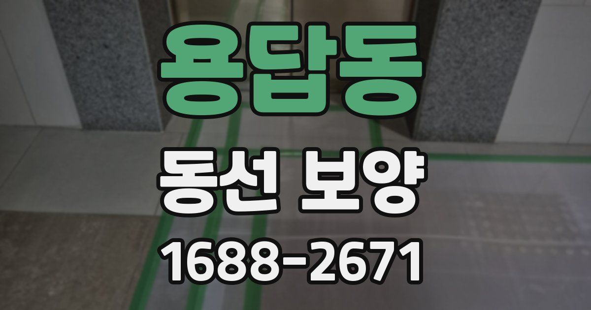 용답동 동선 보양