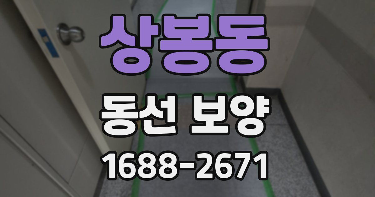 상봉동 동선 보양