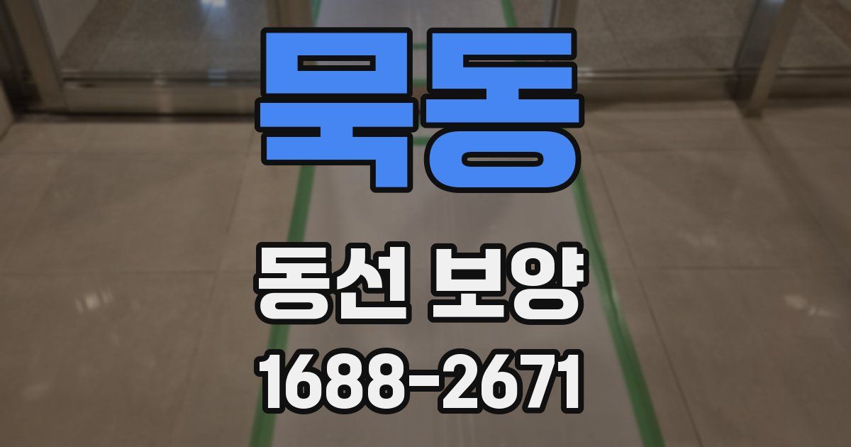 묵동 동선 보양