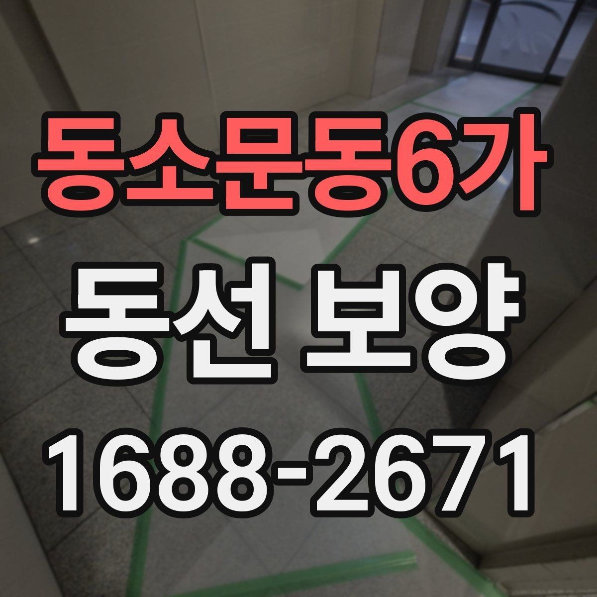 동소문동6가 동선 보양 적용 범위를 정하는 기준