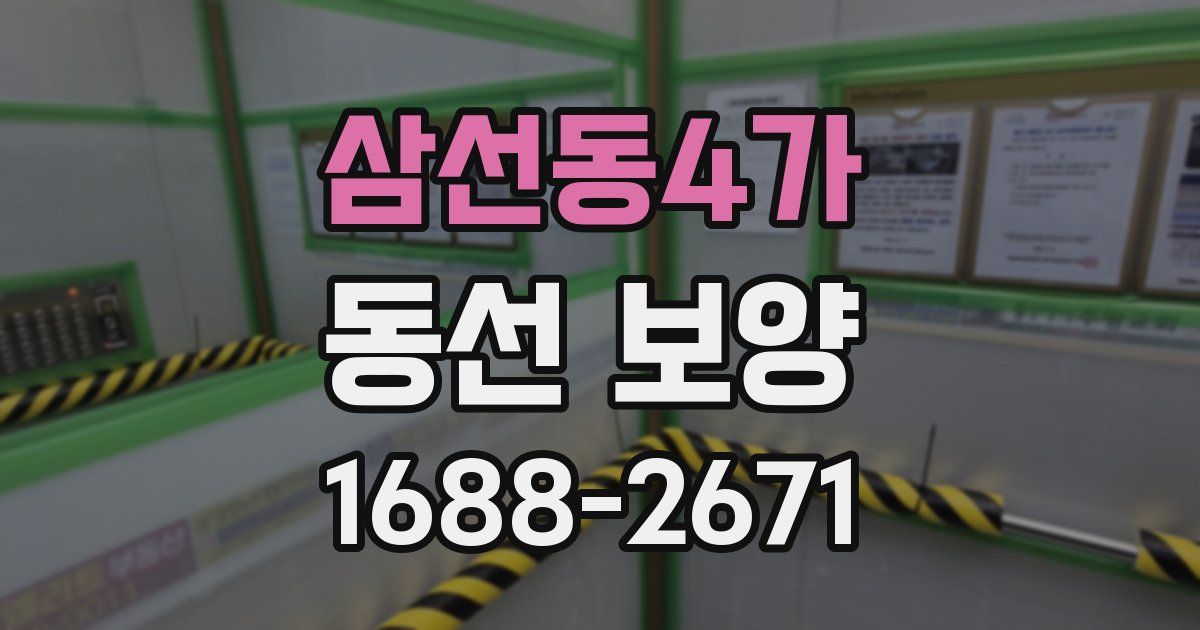 삼선동4가 동선 보양