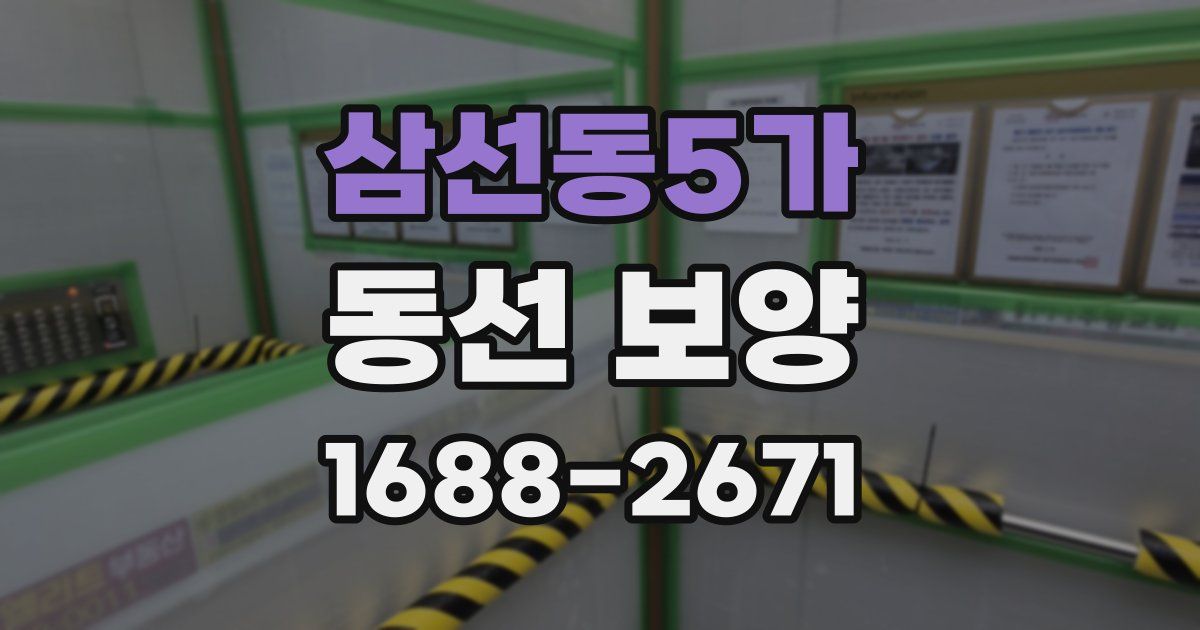 삼선동5가 동선 보양