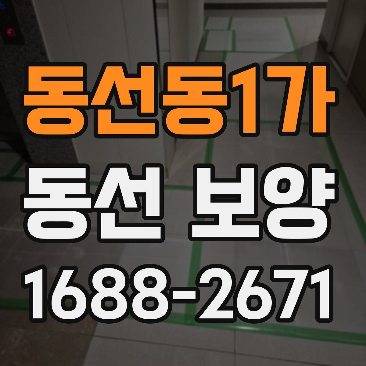 동선동1가 동선 보양 작업의 기본 개념과 적용 사례