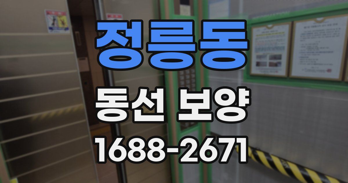 정릉동 동선 보양