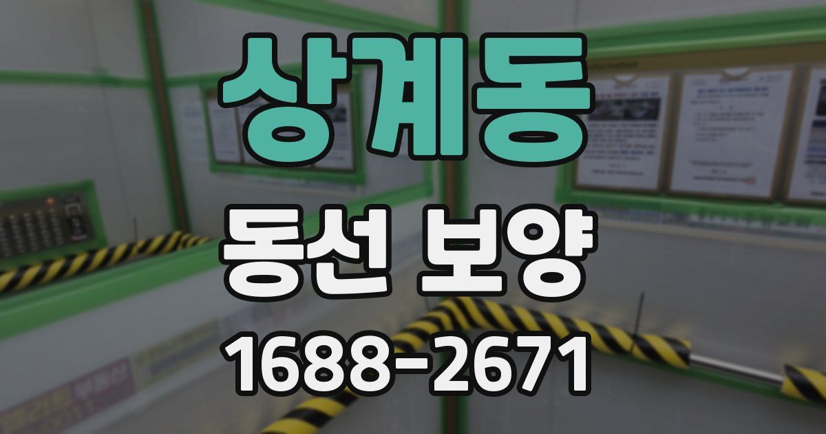 상계동 동선 보양