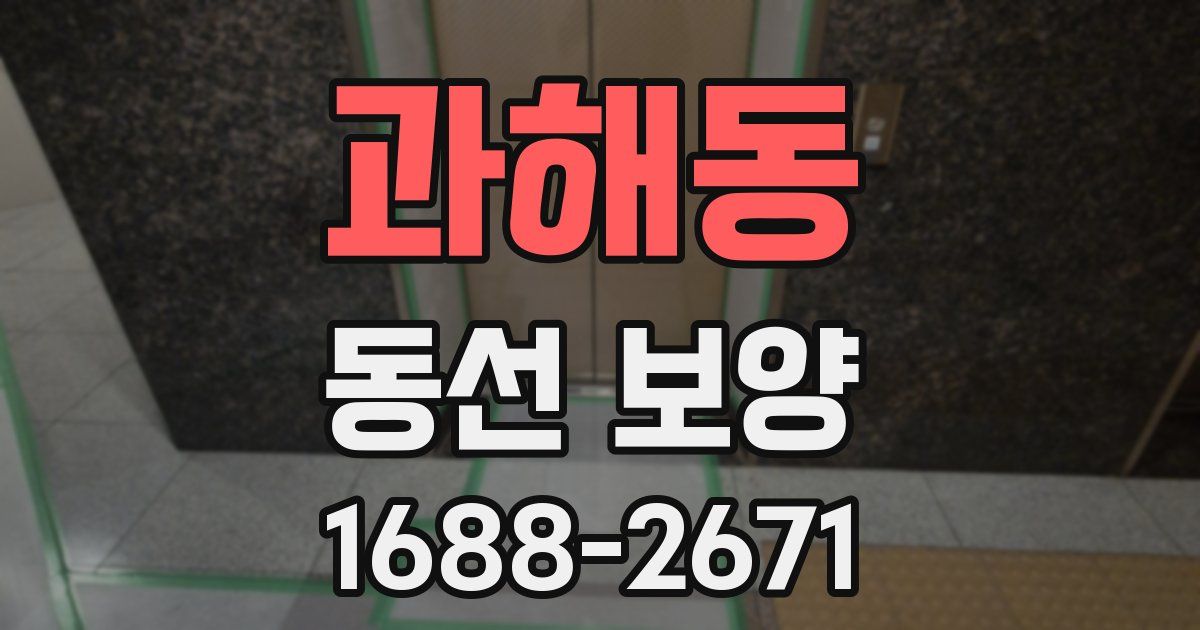 과해동 동선 보양