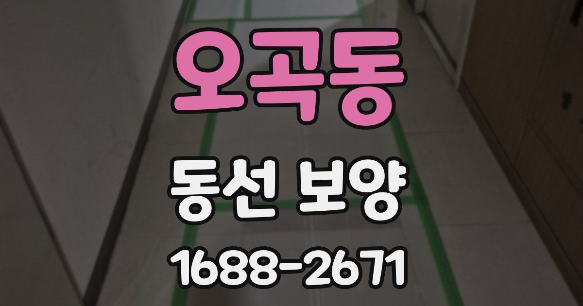 오곡동 동선 보양