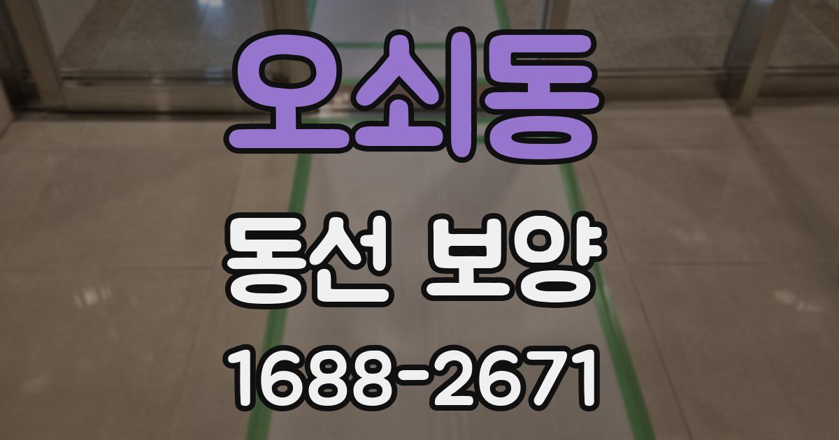 오쇠동 동선 보양