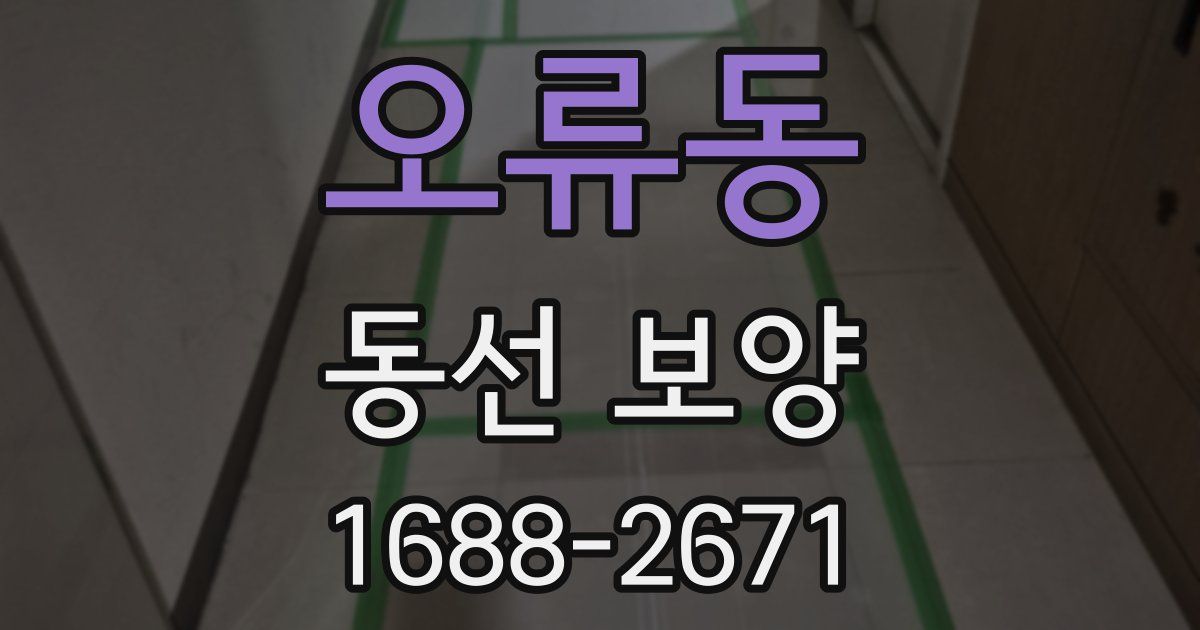 오류동 동선 보양