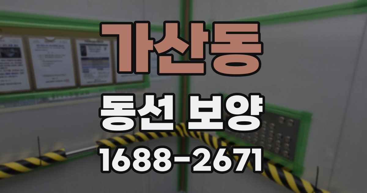 가산동 동선 보양
