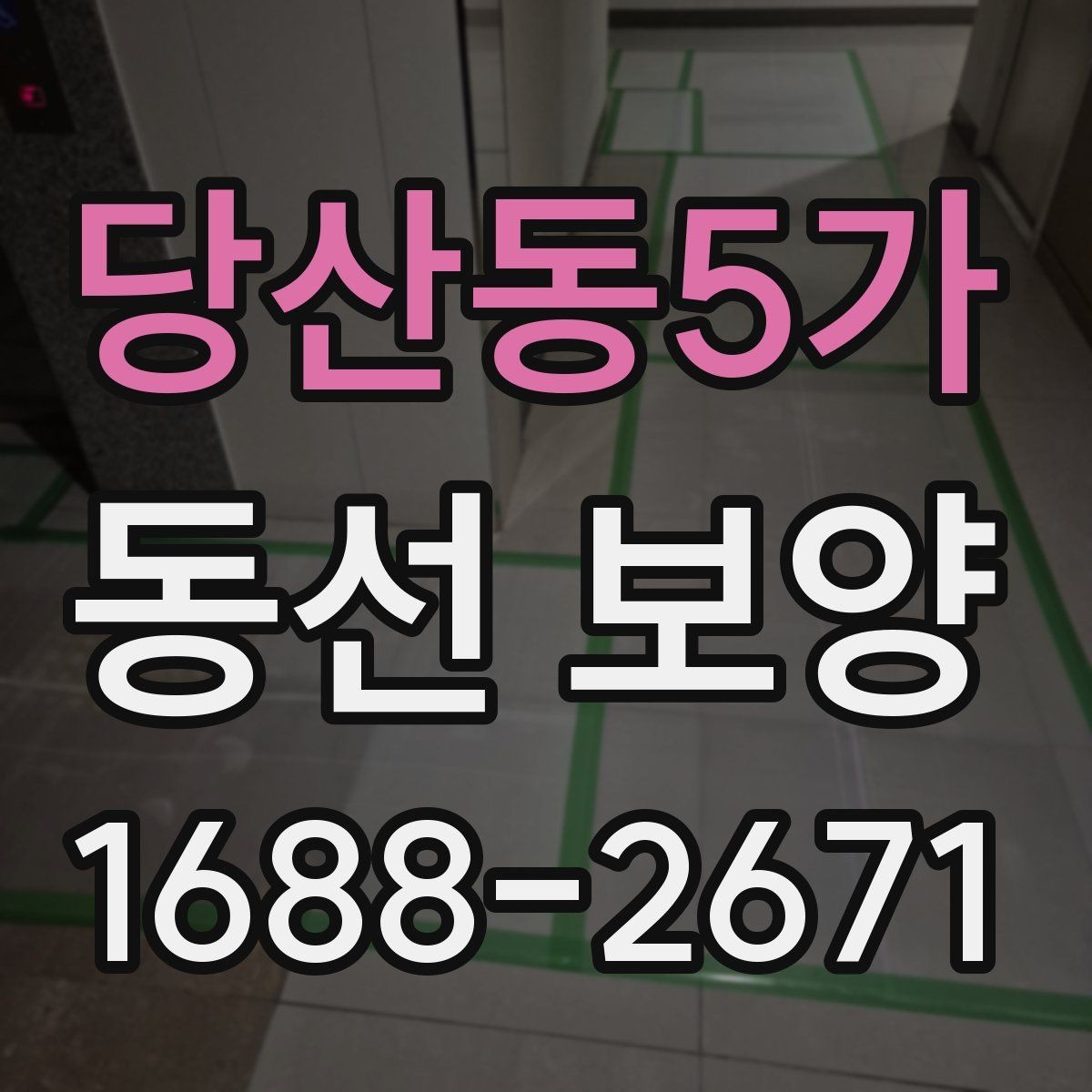 당산동5가 동선 보양 작업 전 체크해야 할 사항