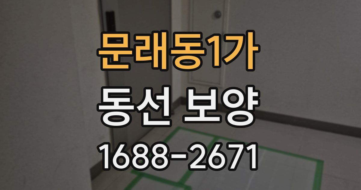 문래동1가 동선 보양