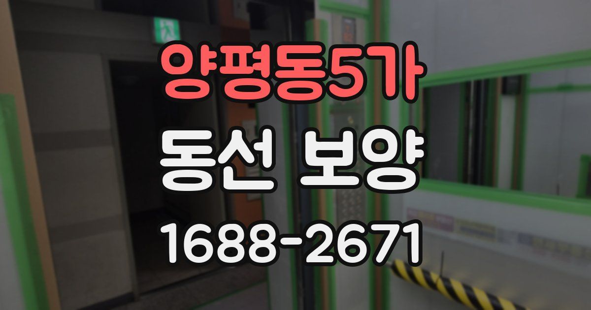 양평동5가 동선 보양
