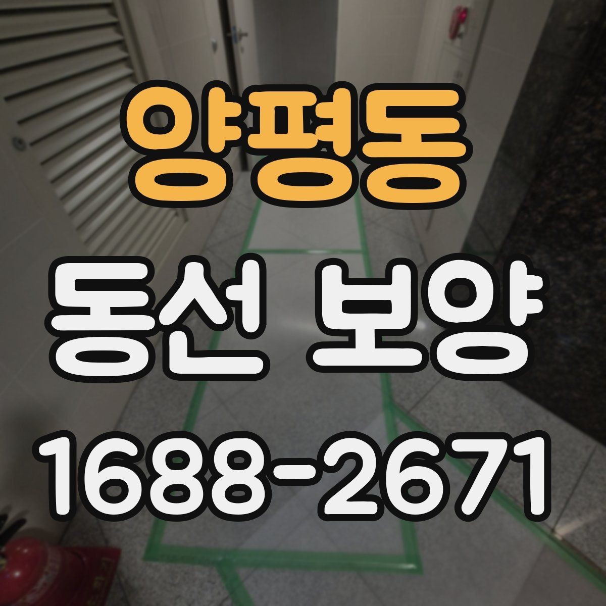 양평동 동선 보양 작업의 핵심은 어디에 있을까
