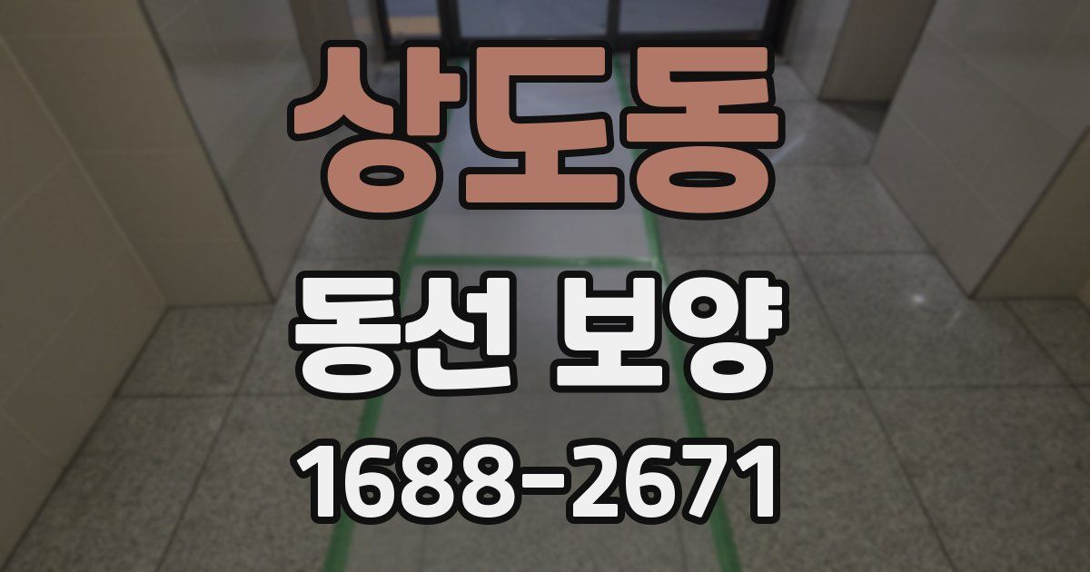 상도동 동선 보양