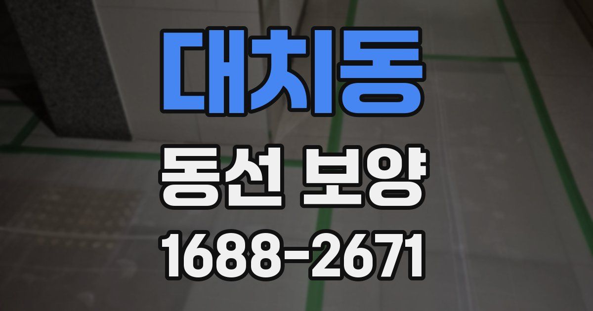 대치동 동선 보양