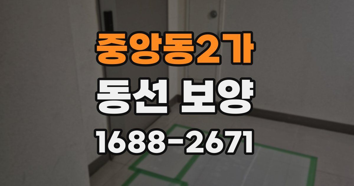 중앙동2가 동선 보양