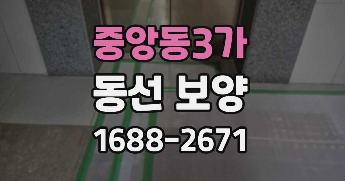 중앙동3가 동선 보양