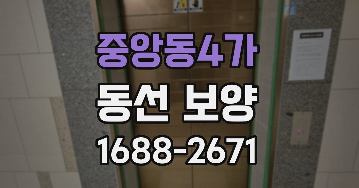 중앙동4가 동선 보양