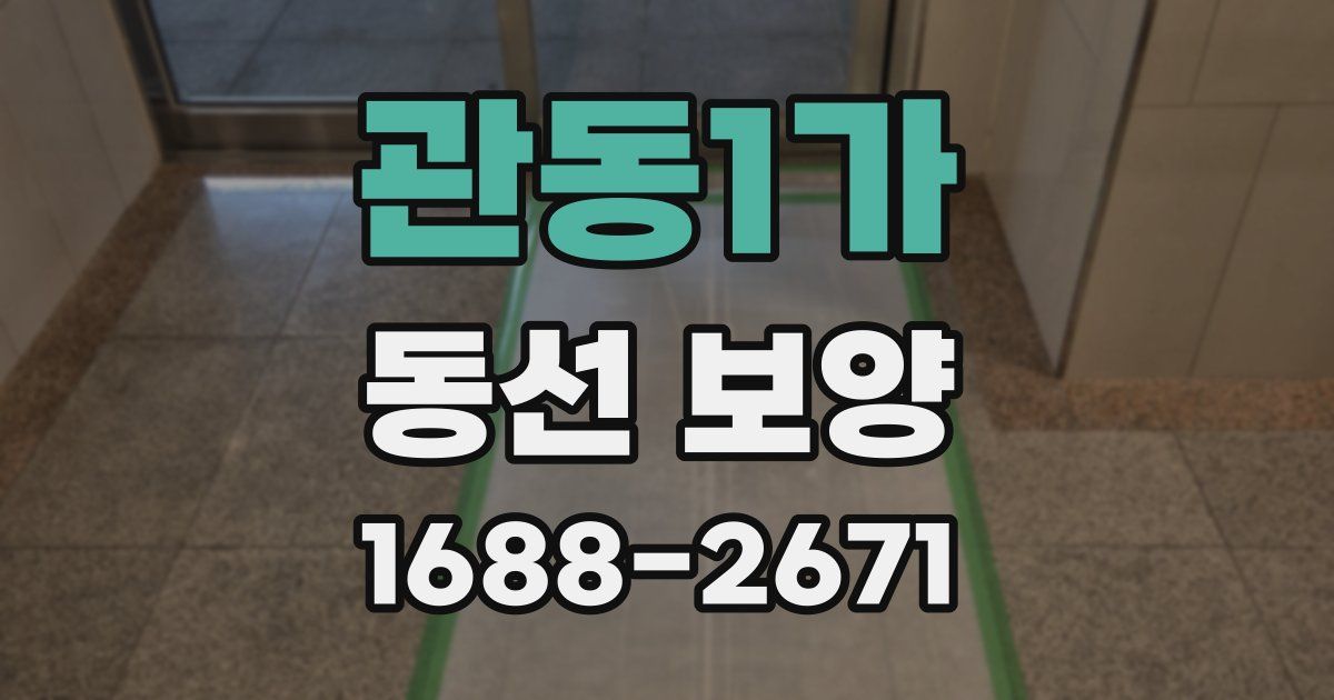 관동1가 동선 보양