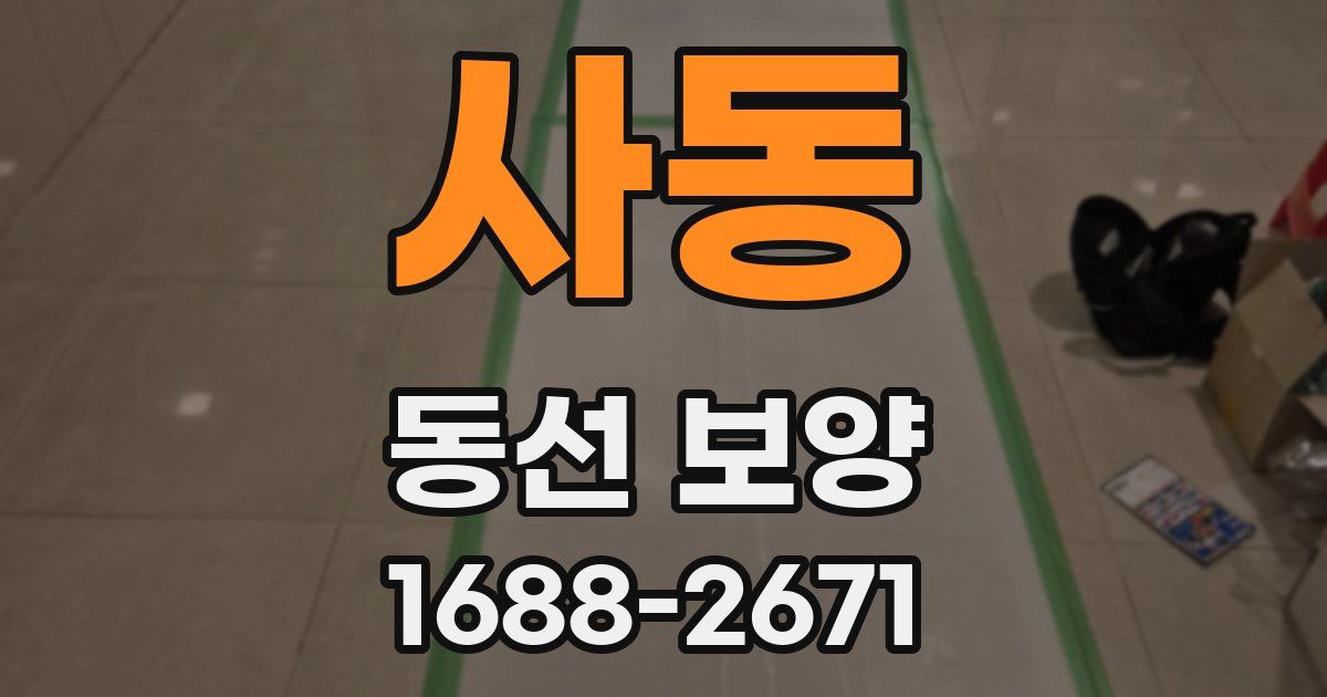 사동 동선 보양
