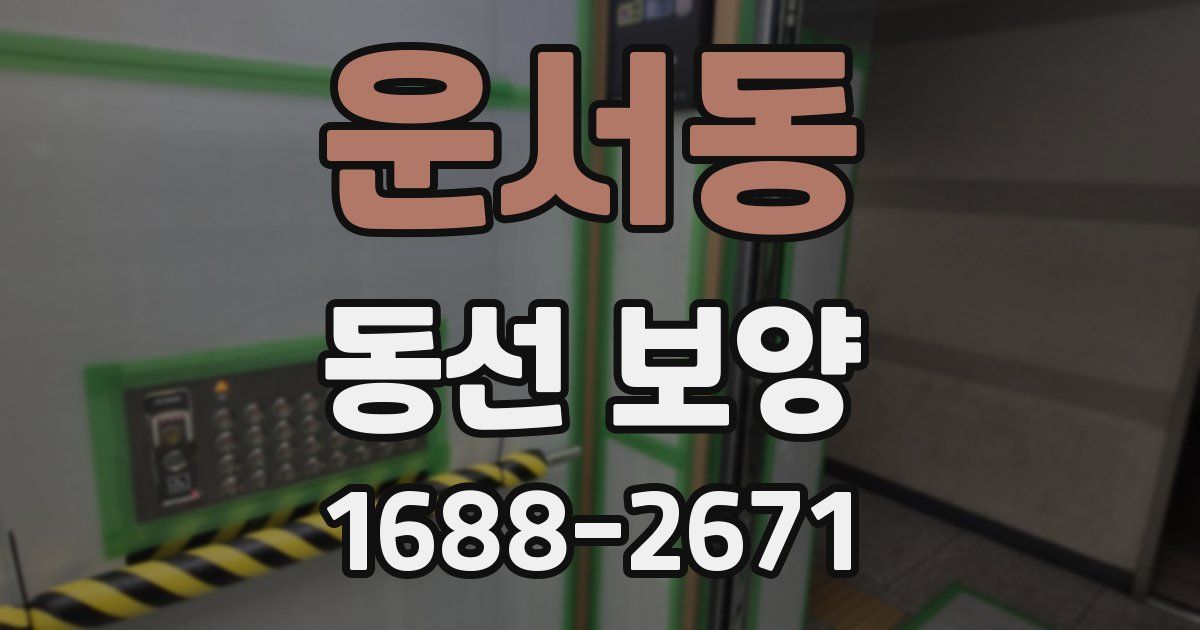 운서동 동선 보양