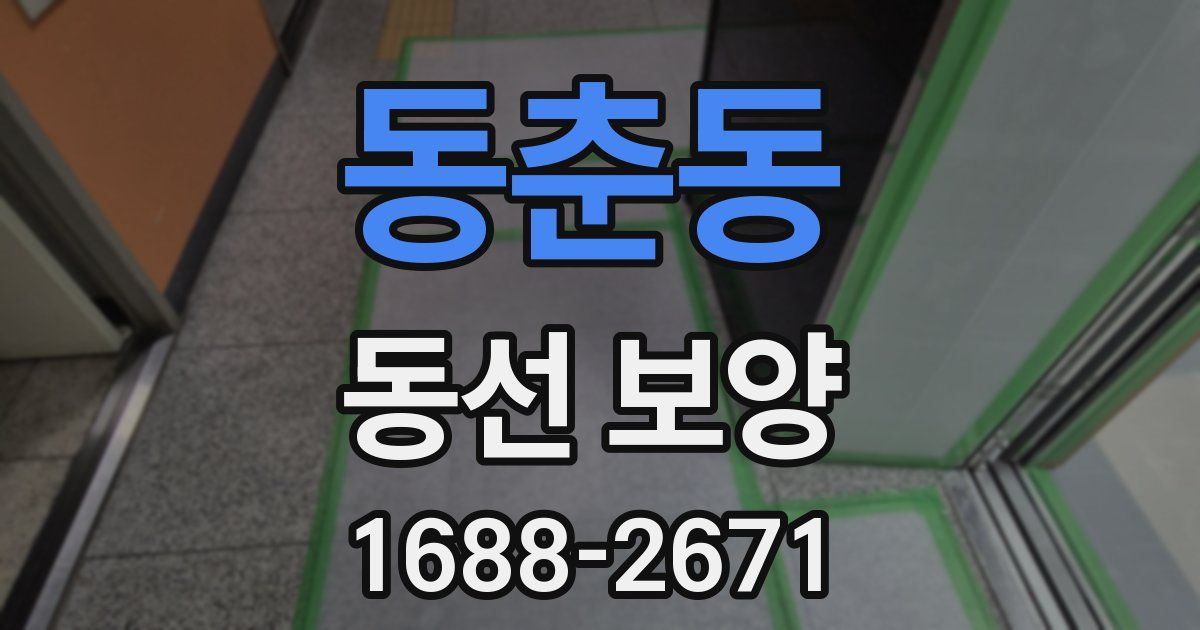 동춘동 동선 보양