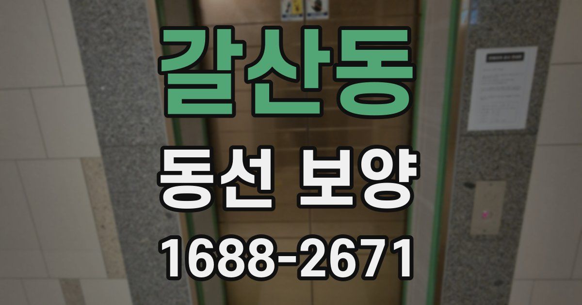 갈산동 동선 보양