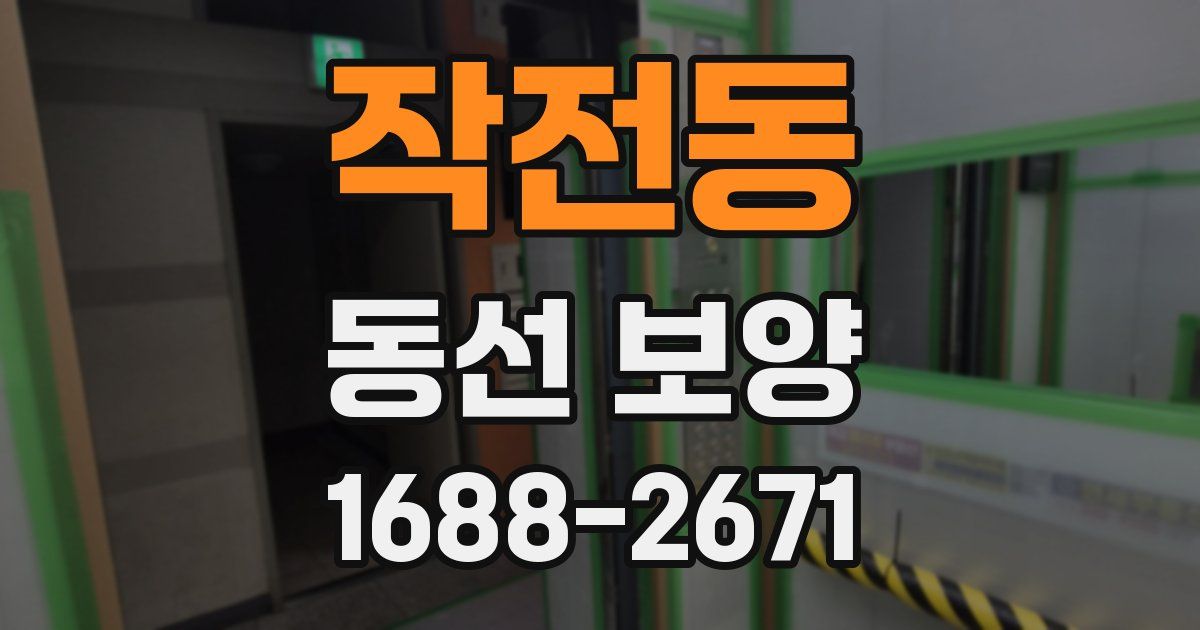 작전동 동선 보양