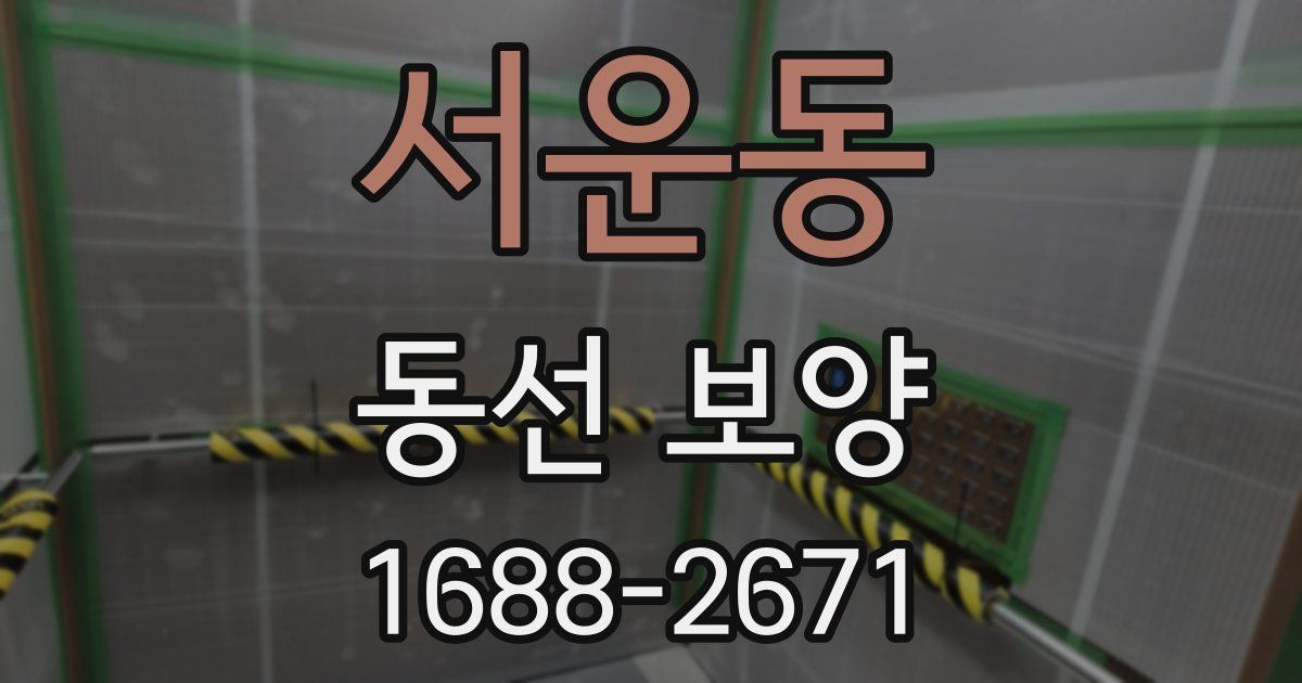서운동 동선 보양