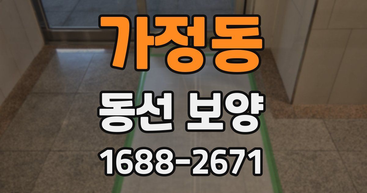 가정동 동선 보양