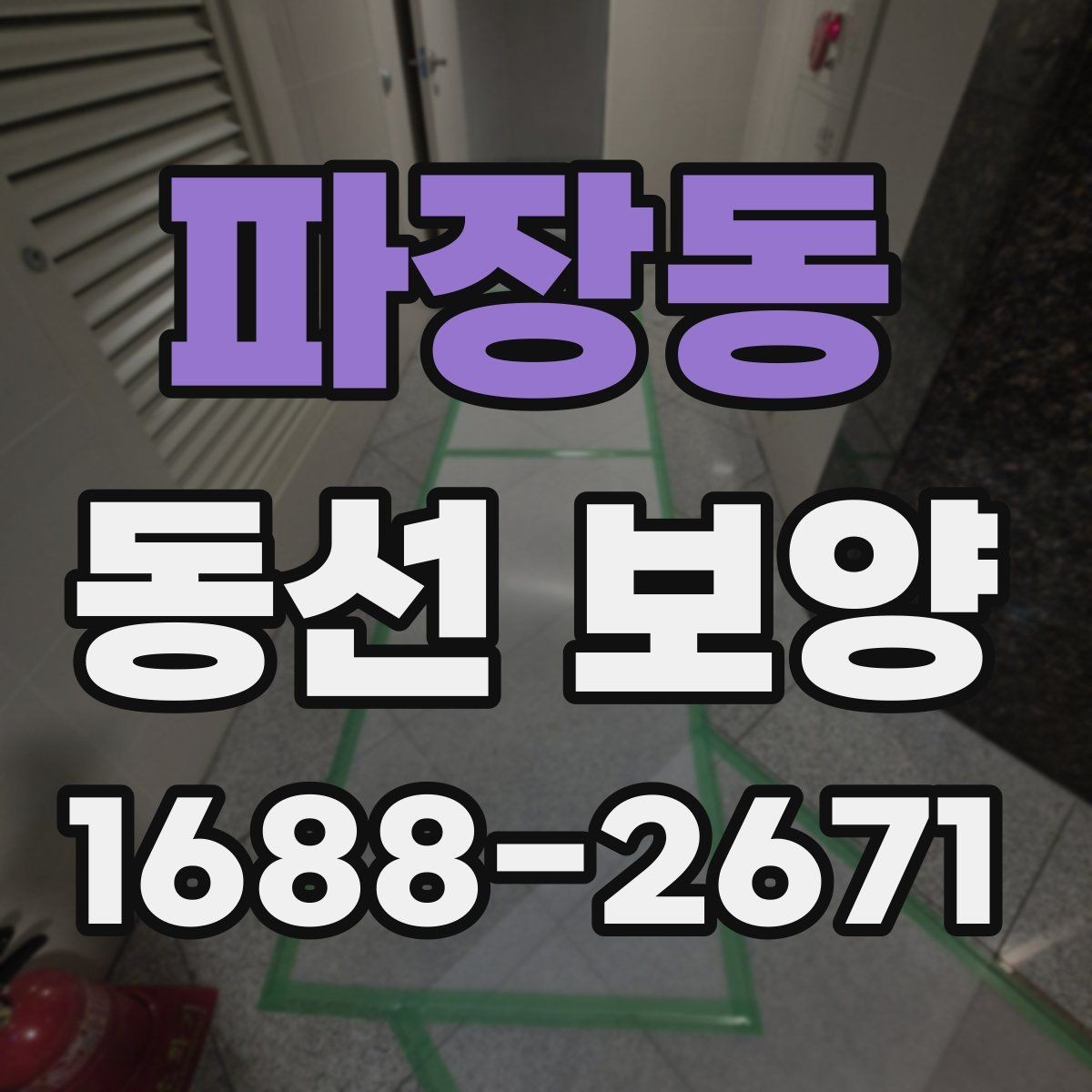 파장동 동선 보양 작업에서 안전을 우선해야 하는 이유