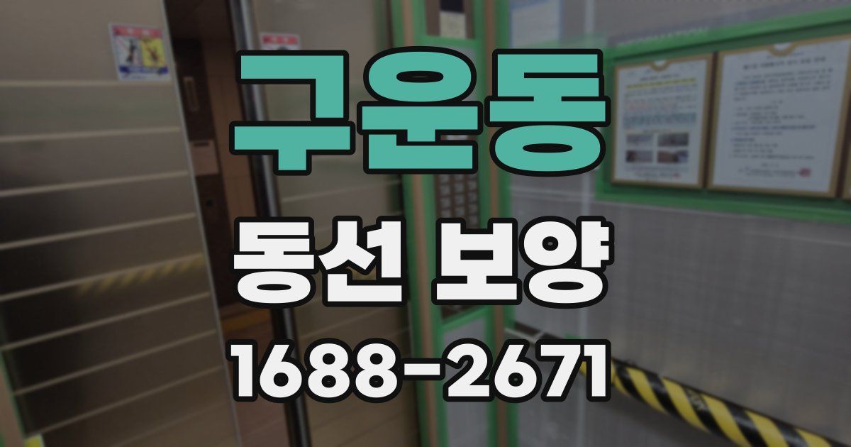 구운동 동선 보양