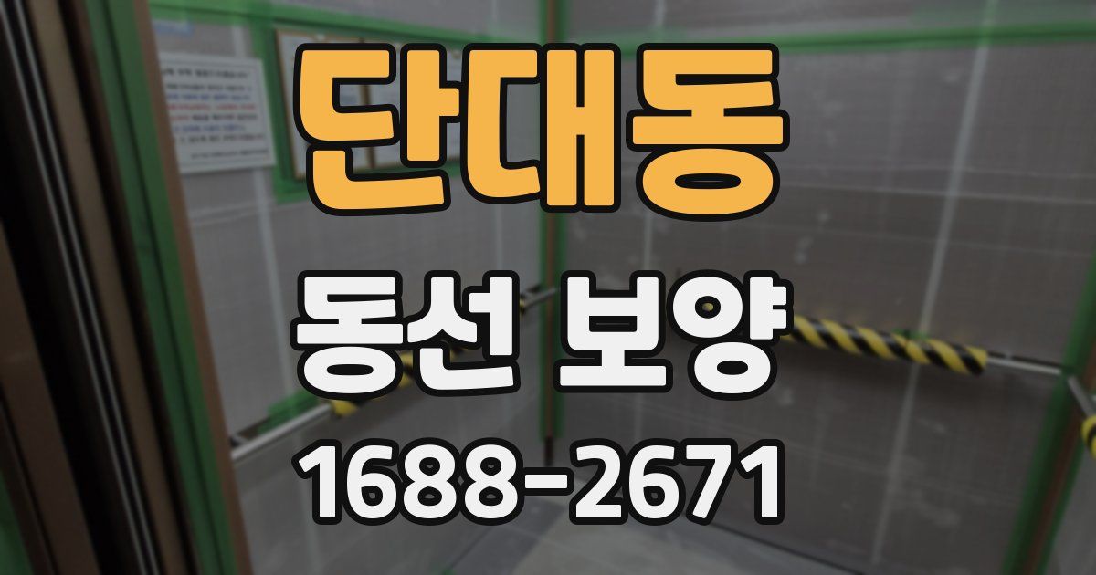 단대동 동선 보양