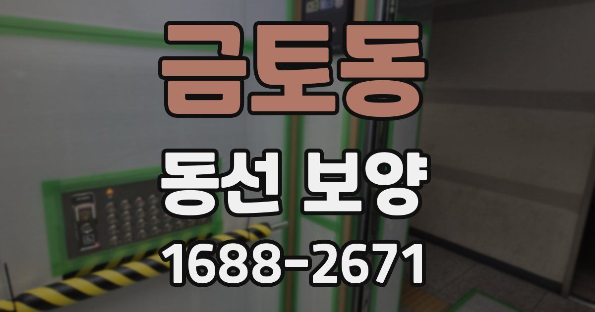 금토동 동선 보양
