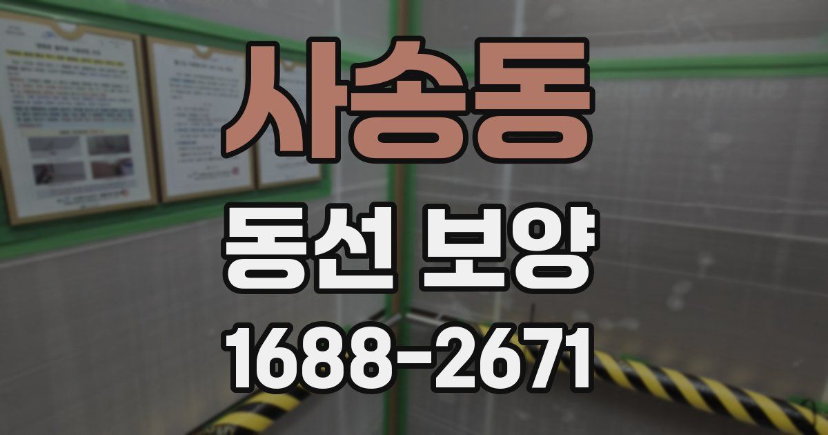 사송동 동선 보양