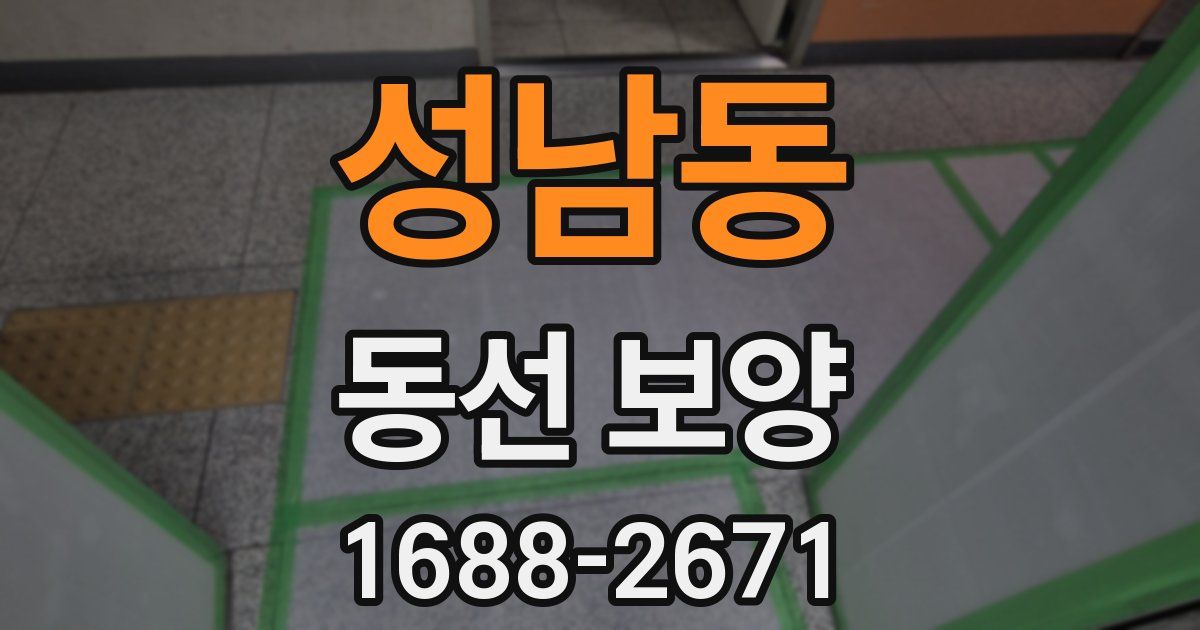 성남동 동선 보양