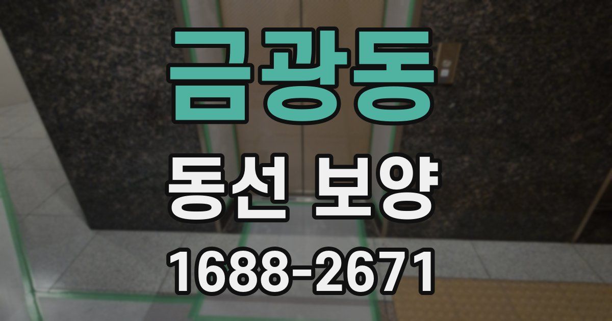 금광동 동선 보양