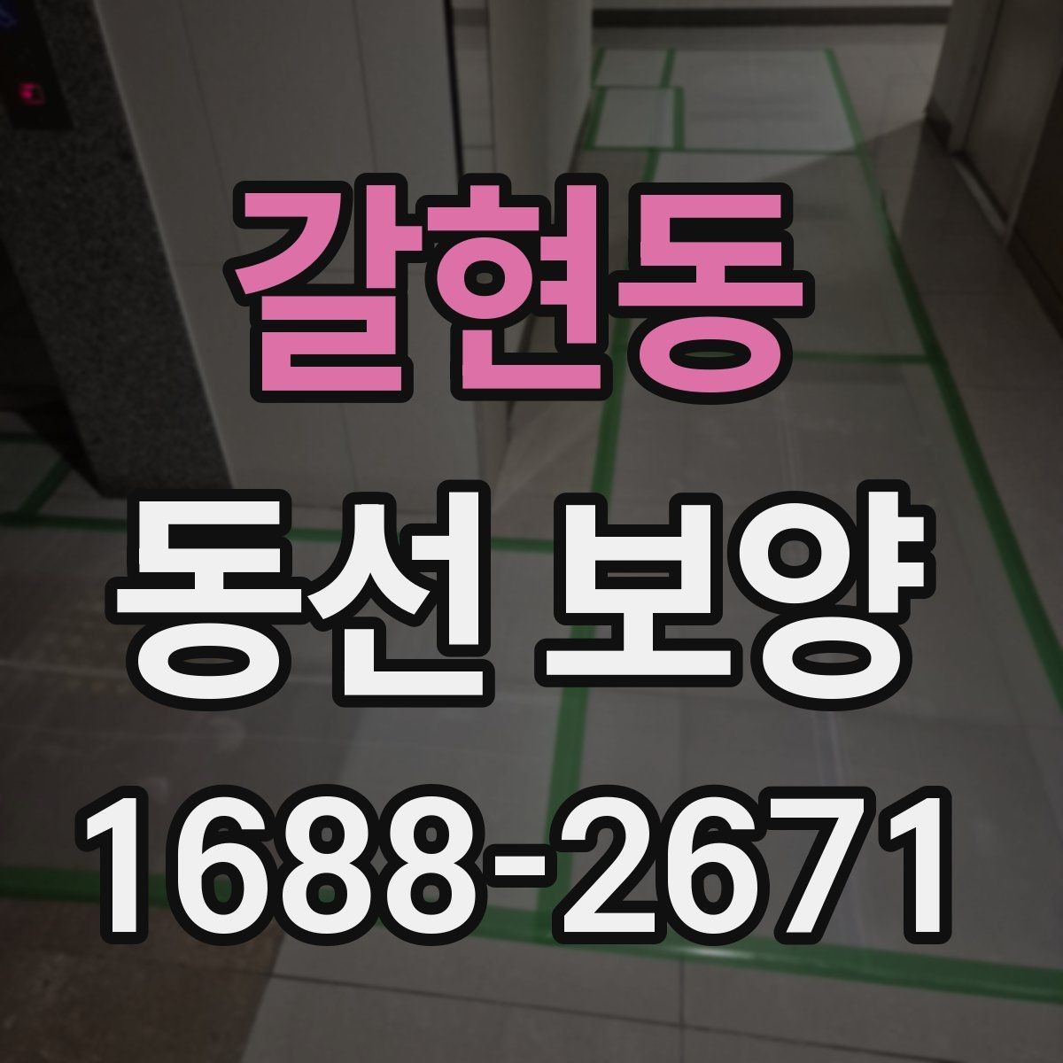 갈현동 동선 보양 작업 시 인원 배치가 중요한 이유