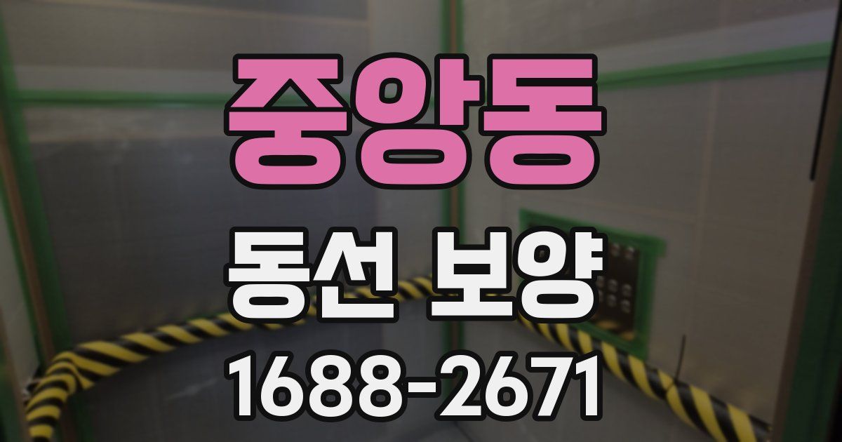 중앙동 동선 보양