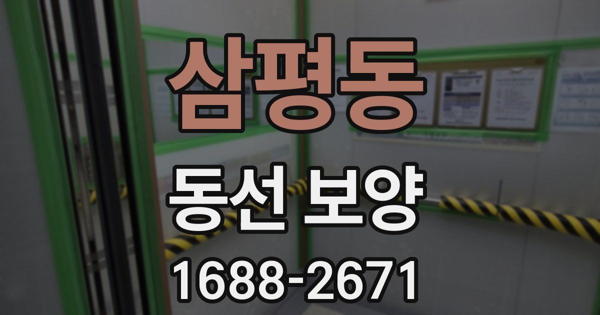 삼평동 동선 보양