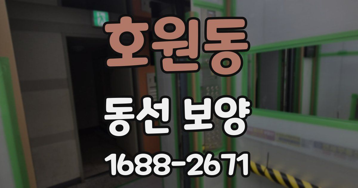 호원동 동선 보양