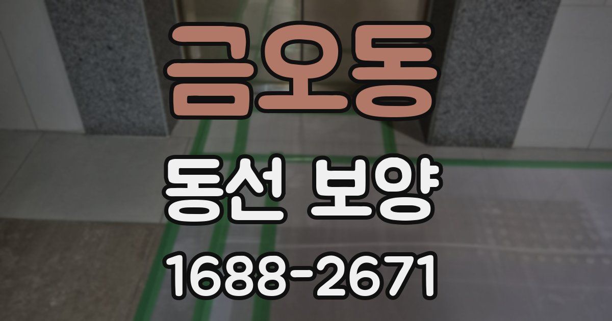금오동 동선 보양