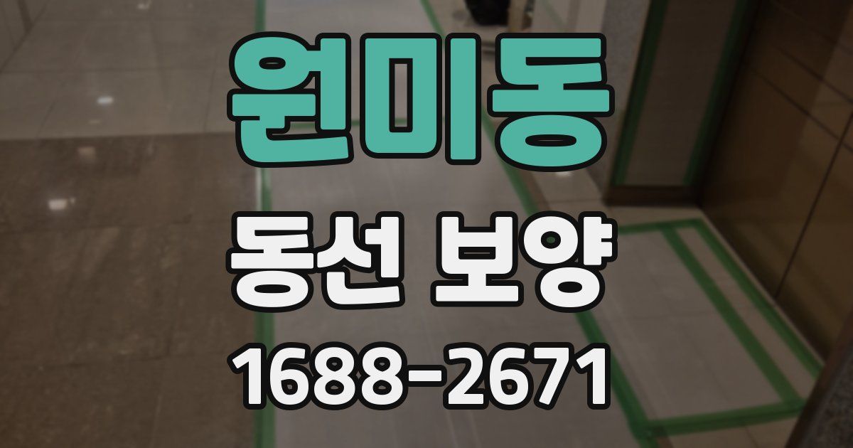 원미동 동선 보양