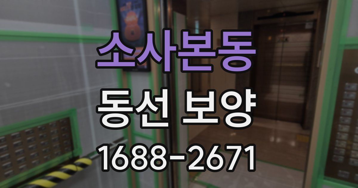 소사본동 동선 보양